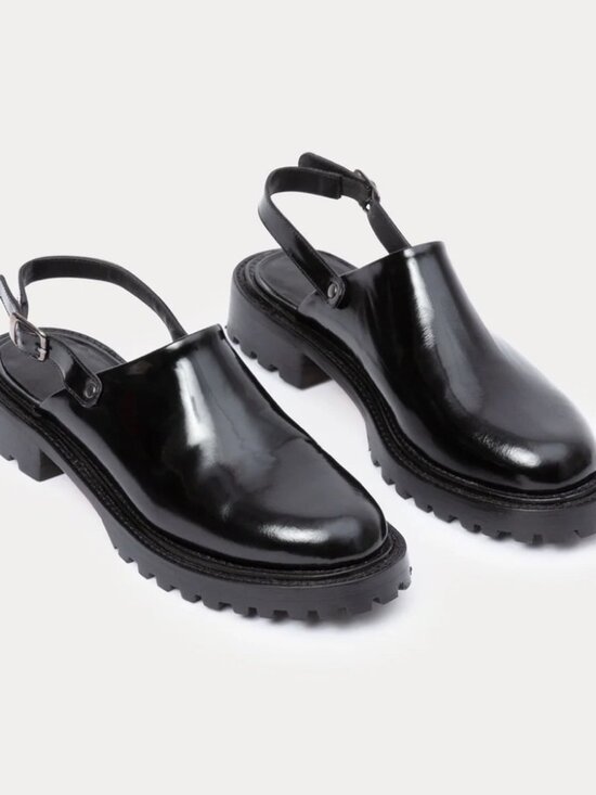 Rachel Comey Shoes - Rachel Comey Patent Black Gilly Clogs - Size 7